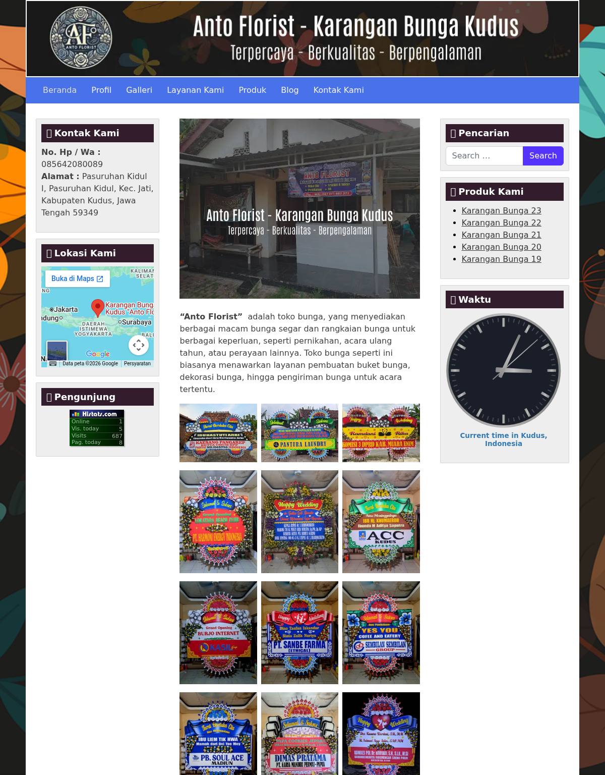 Website Anto Florist Kudus
