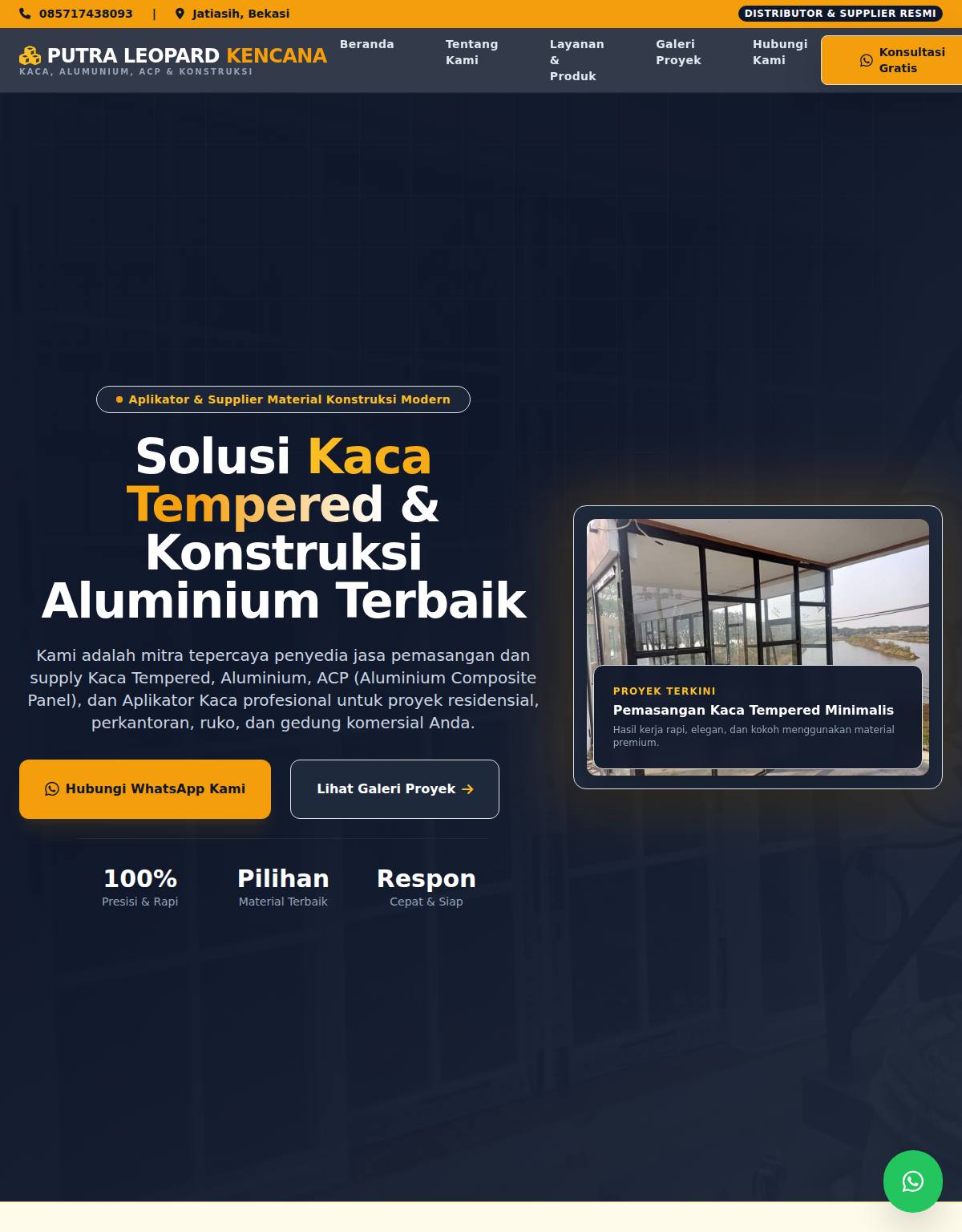 Website CV Putra Leopard Kencana