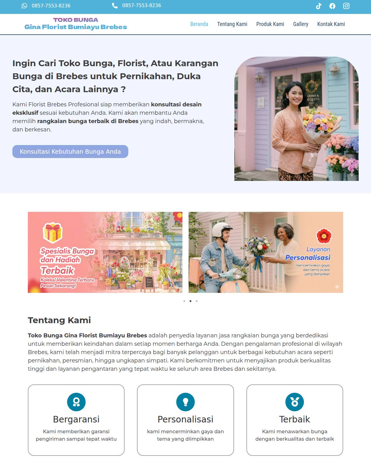 Website Gina Florist Brebes