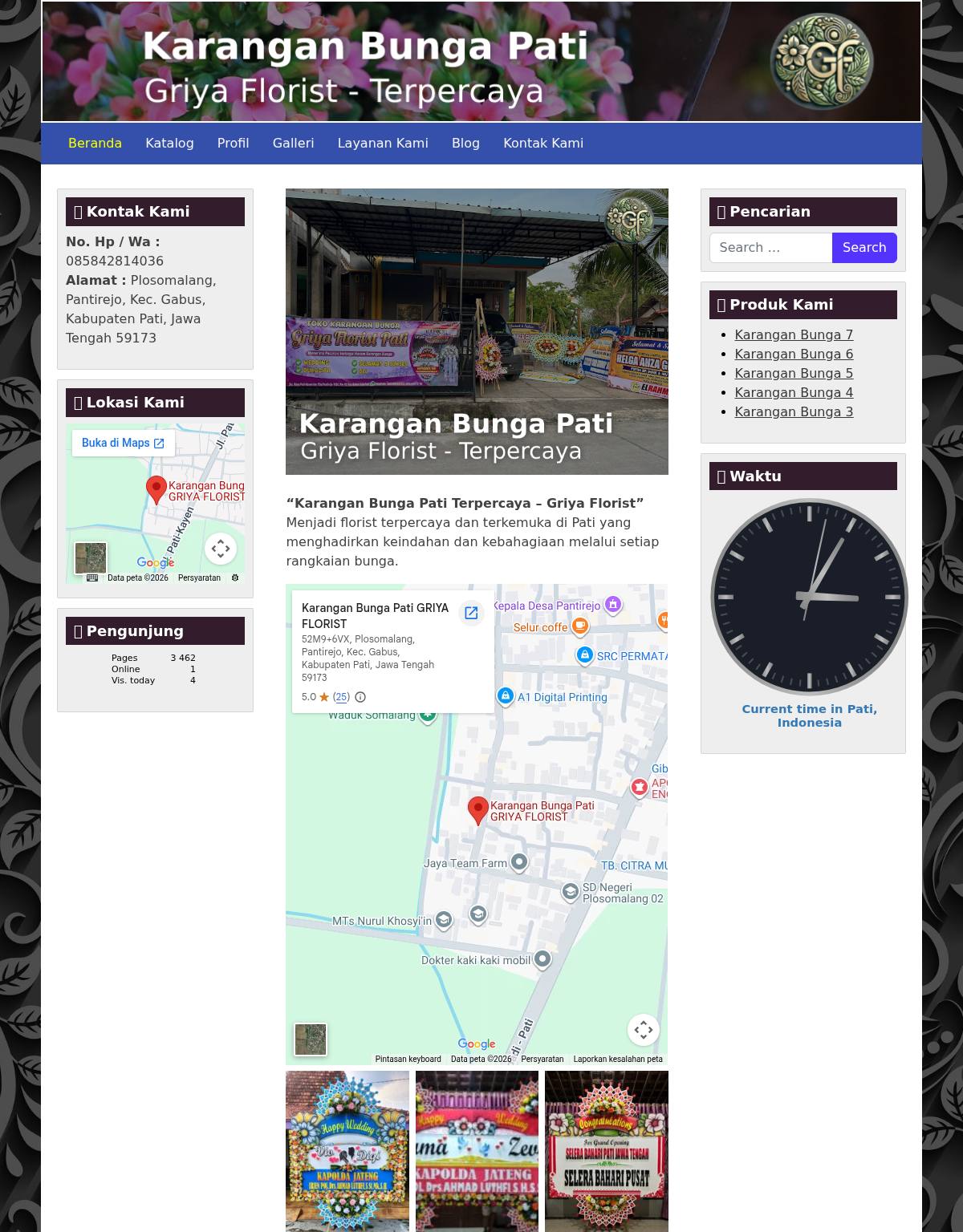 Website Griya Florist Pati