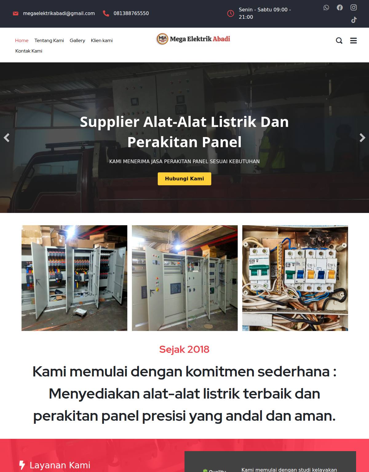 Website Mega Elektrik Abadi