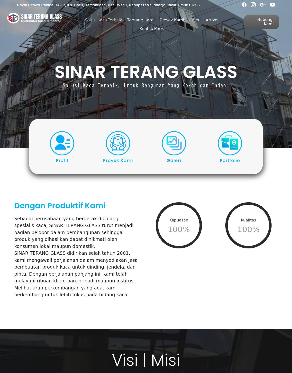 Website Sinar Terang Glass