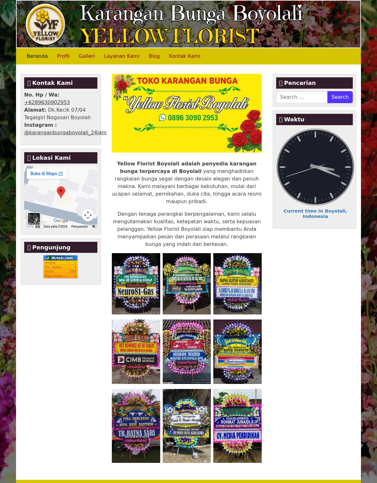 Website Yellow Florist Boyolali